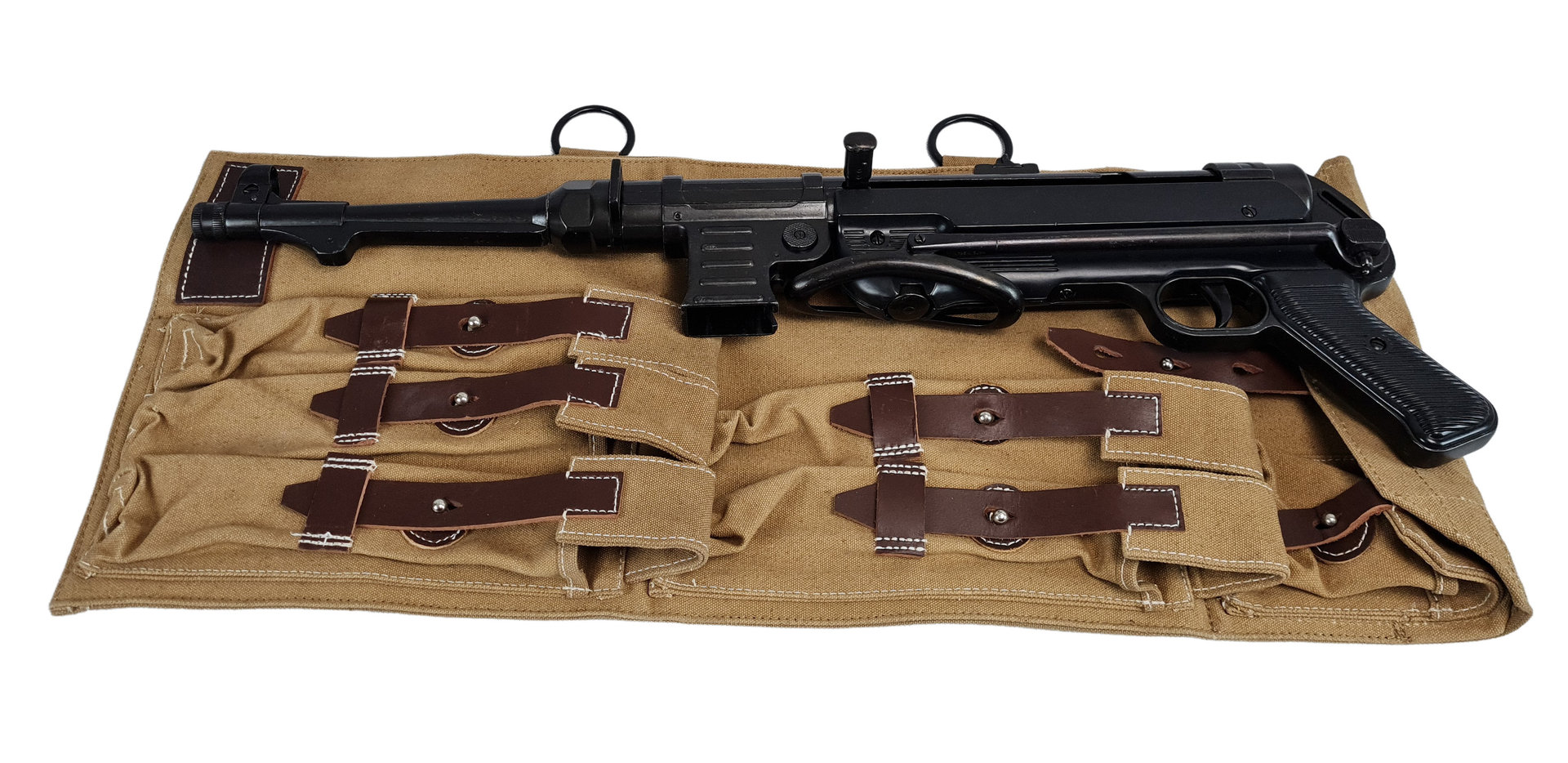 Wehrmacht Luftwaffe Polizei Transporttasche für MP40, khaki – Bild 1