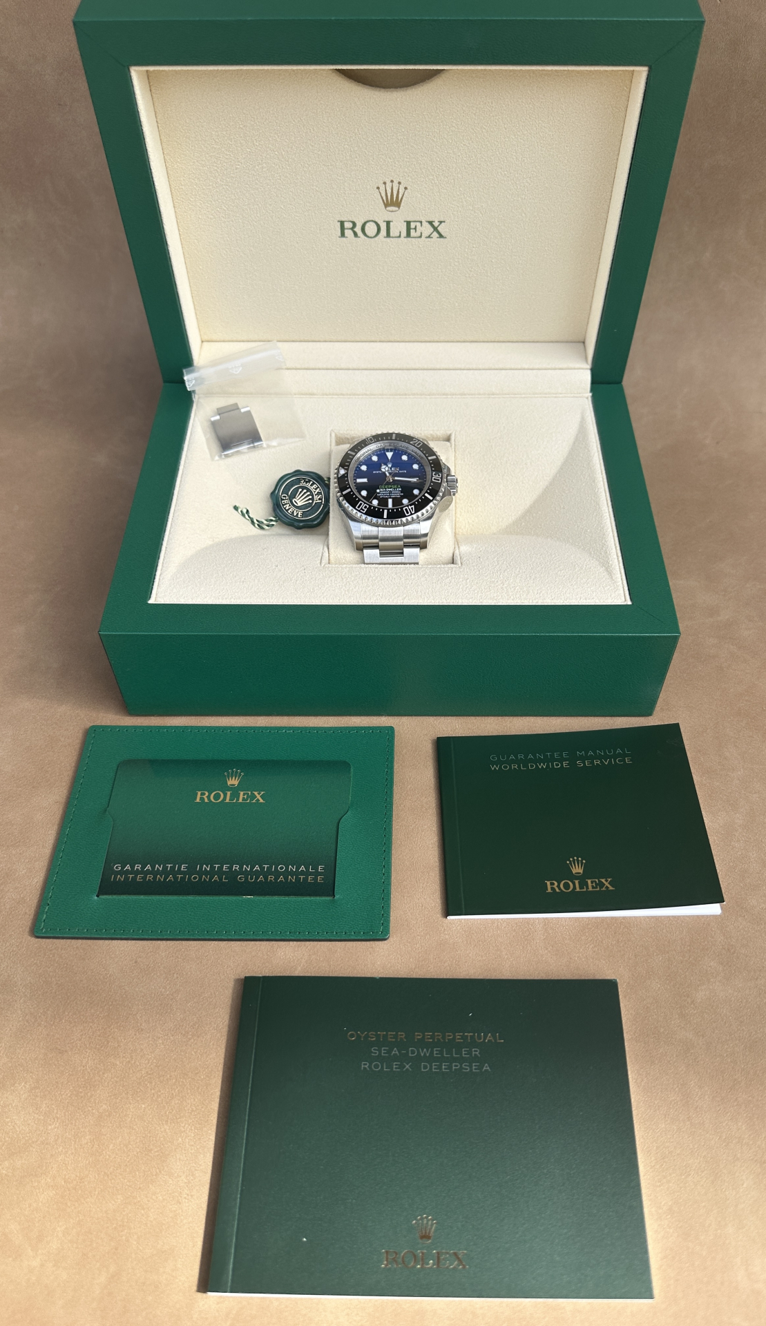 Herrenarnbanduhr ROLEX "DEEPSEA BLUE" Full Set Bj.2021 dt. Rolex Konzessionär Juw.Dürkoop Ingolstadt – Bild 1
