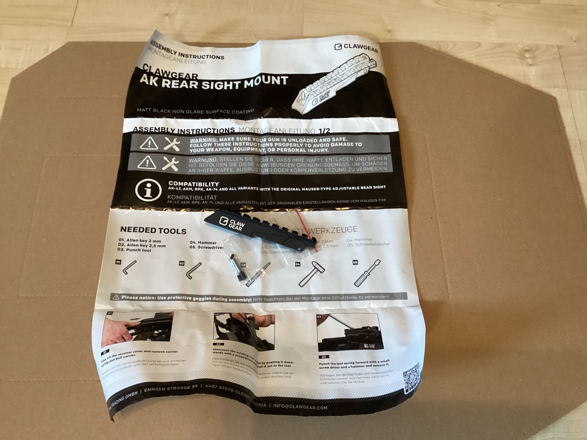 Clawgear AK Rear Sight Mount Montage – Bild 1