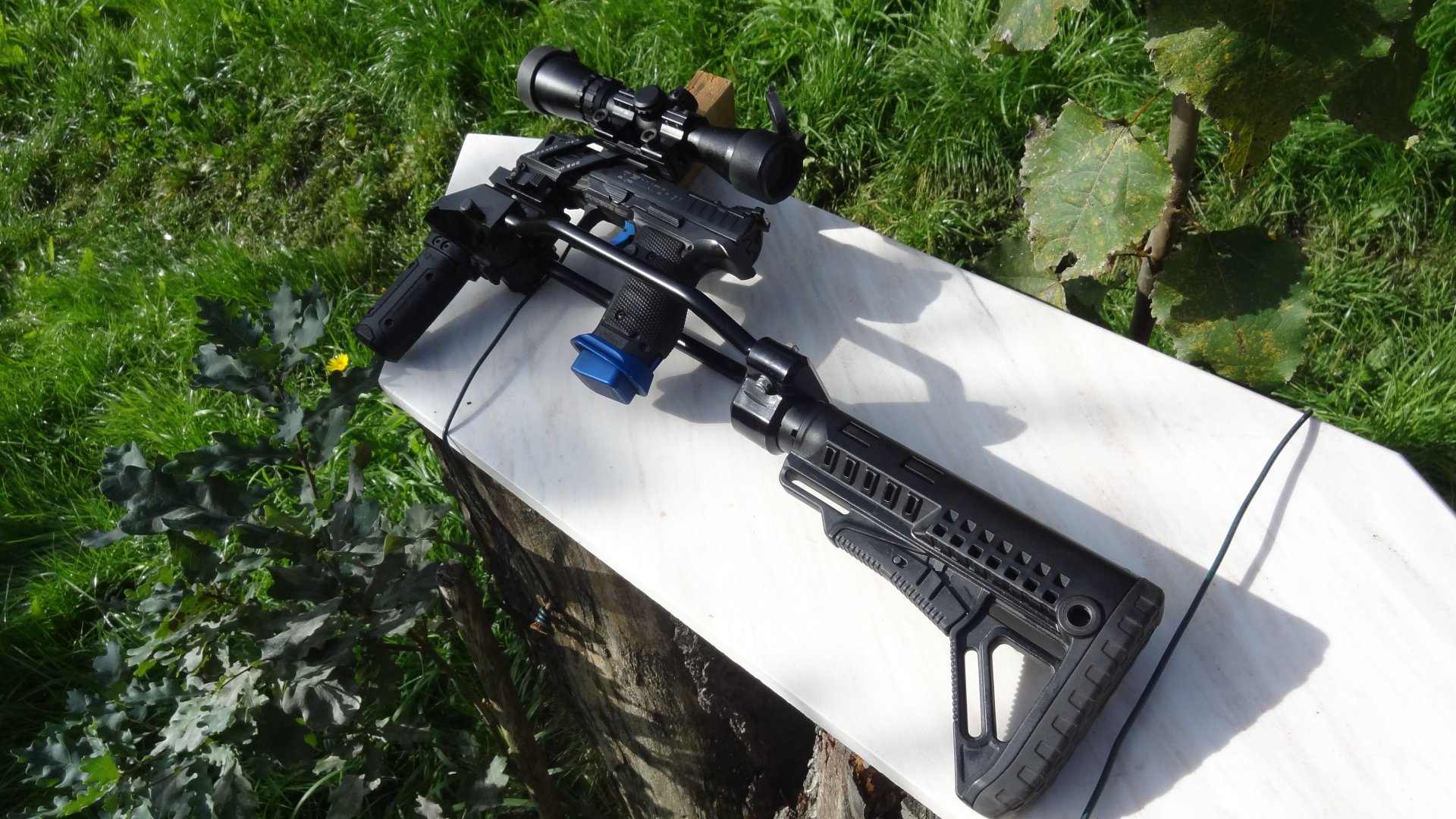 Walther Q5 Match 9mm mit Schulterstütze und Kurzwaffenzielfernrohr – Bild 2