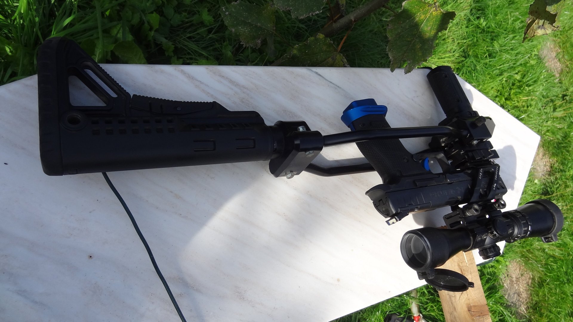 Walther Q5 Match 9mm mit Schulterstütze und Kurzwaffenzielfernrohr – Bild 3