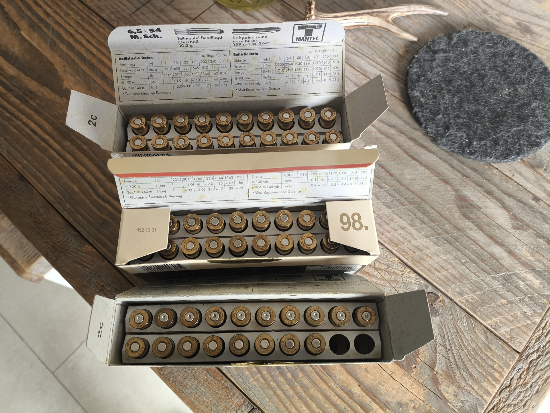 6,5x54 M.Schönauer 48 Stück T-Mantel RWS 10,3g – Bild 2