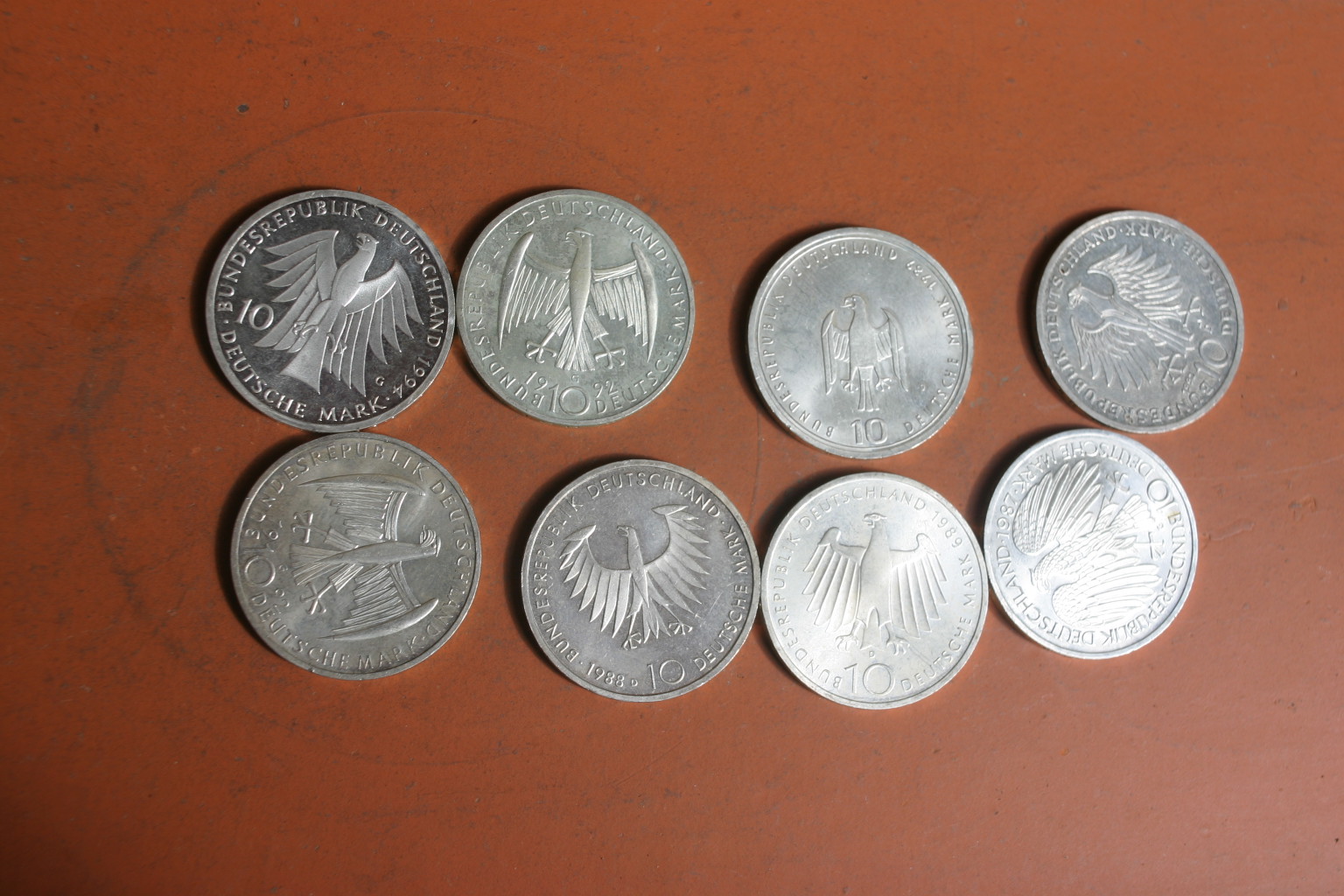 Silber Münzen alte 10 DM Sonderprägungen von 87-94 – Bild 2