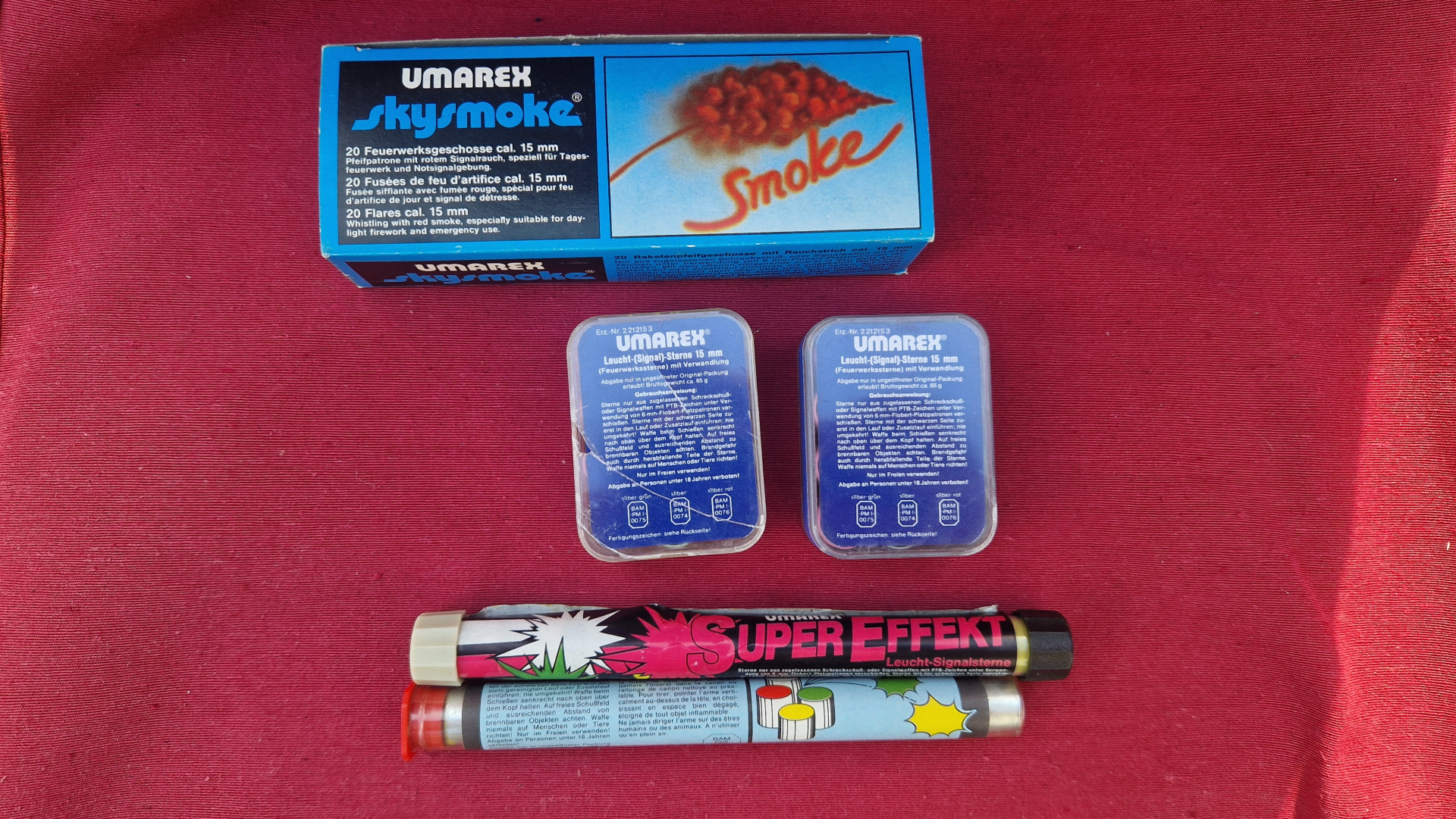 Pyrotechnik / Feuerwerk  Cal. 15mm aus den 1980er Jahren ===> SELTEN für SAMMLER <=== – Bild 1