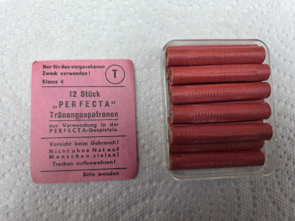 Gaspatronen v. Perfecta 7mm extrem alt!! – Bild 1