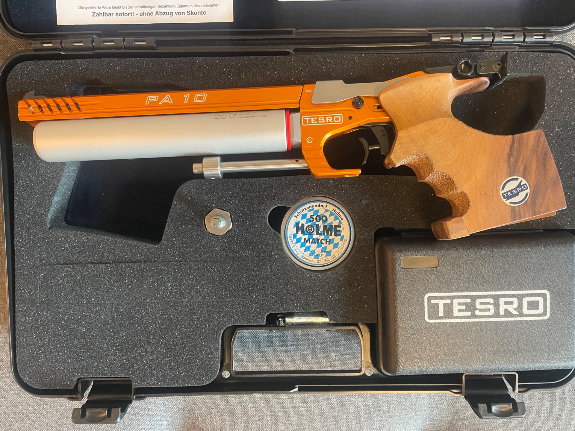 Luftpistole Tesro PA 10-2 Signum „orange“ – Bild 2