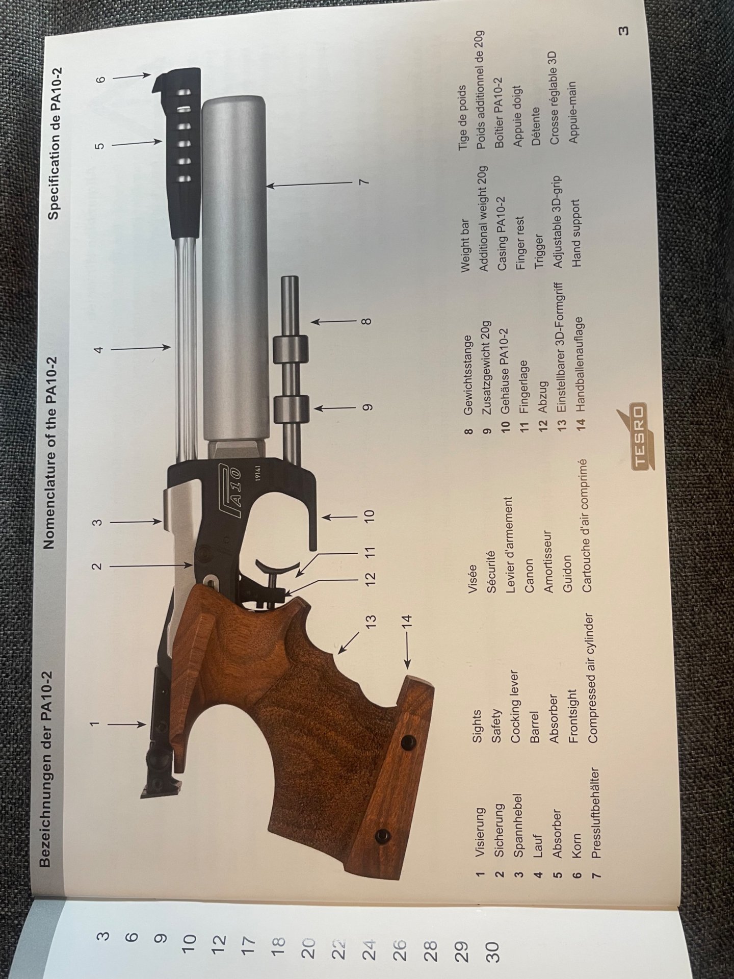 Luftpistole Tesro PA 10-2 Signum „orange“ – Bild 6