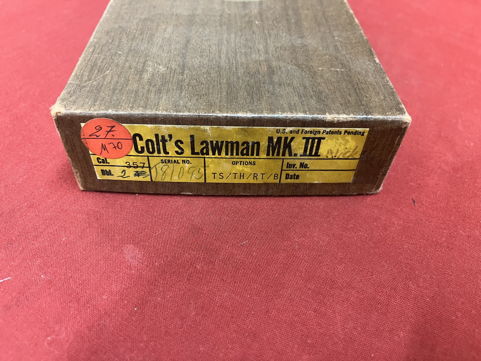 Originaler Colt Werkskarton für einen Colt’s Lawman MK III im Kaliber .357 Magnum. – Bild 2