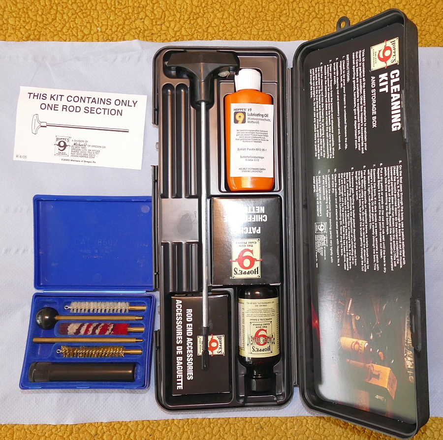 HOPPE'S NO. 9 KURZWAFFEN-PUTZSET (CLEANING KIT) IN AUFBEWAHRUNGSBOX – MIT EXTRA-ZUBEHÖR – Bild 1