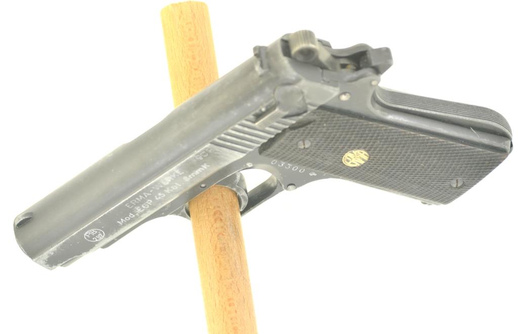 Pistole Alarmpistole im Look Walther PPK Schreckschusswaffe ERMA EGP 45 Kal. 8 mm Knall, 1983, rar! – Bild 5