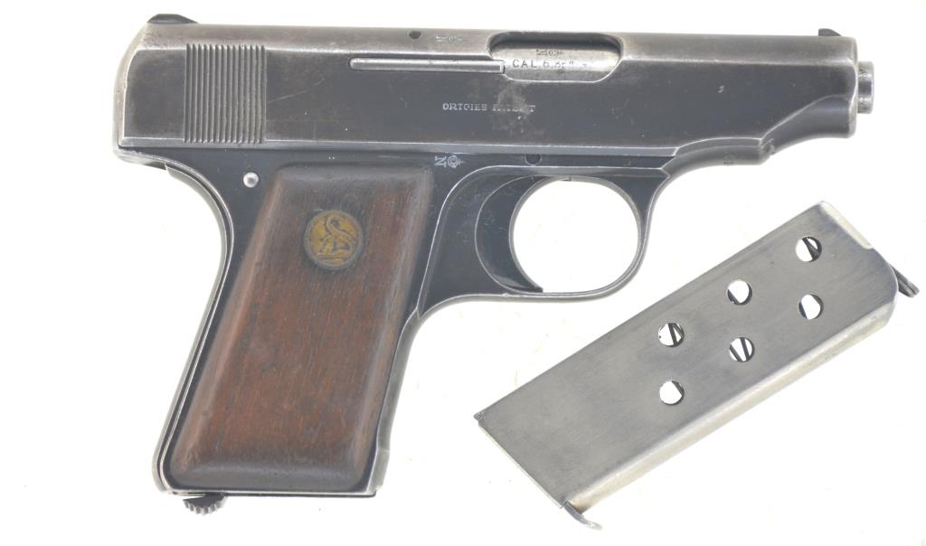 Pistole Taschenpistole Ordonnanwaffe Offizierspistole Ortgies Deutsche Werke Erfurt Kal. 6,35 Brown. – Bild 3