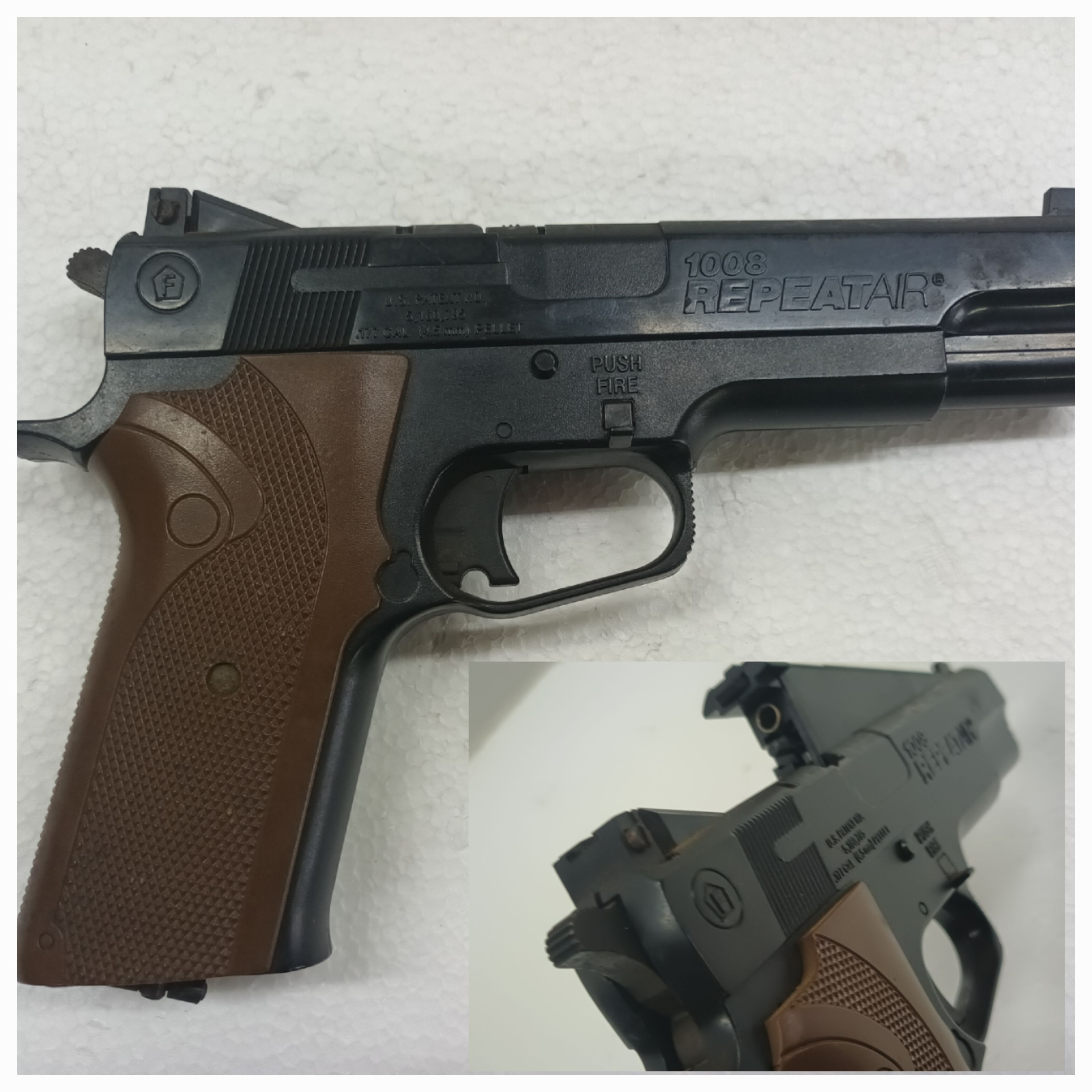 Luftpistole CROSMAN 1008 Kompakt LP __ Kal.4,5mm (.177) CO2 - US Colt __ Mehrschüssige Pistole – Bild 3