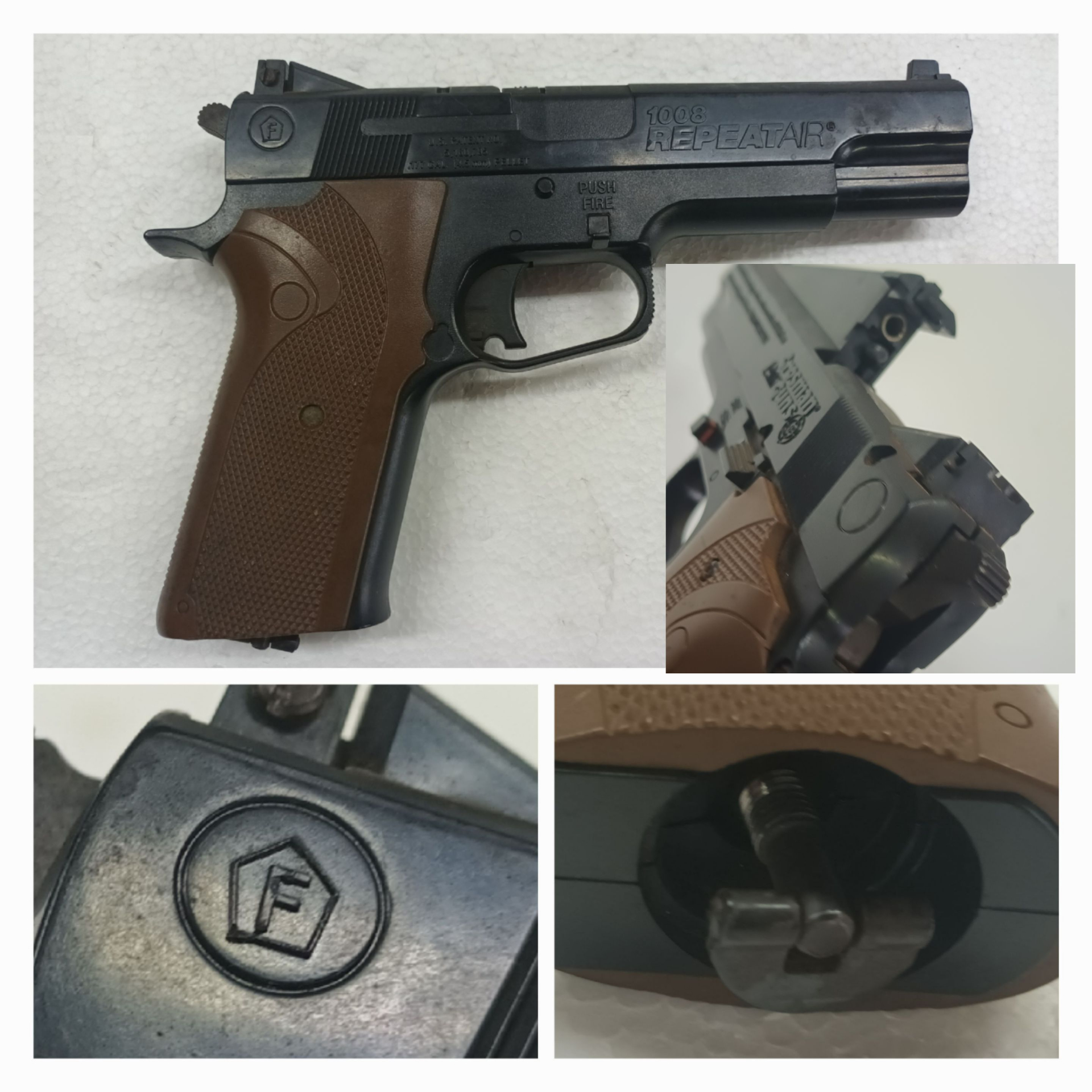 Luftpistole CROSMAN 1008 Kompakt LP __ Kal.4,5mm (.177) CO2 - US Colt __ Mehrschüssige Pistole – Bild 1
