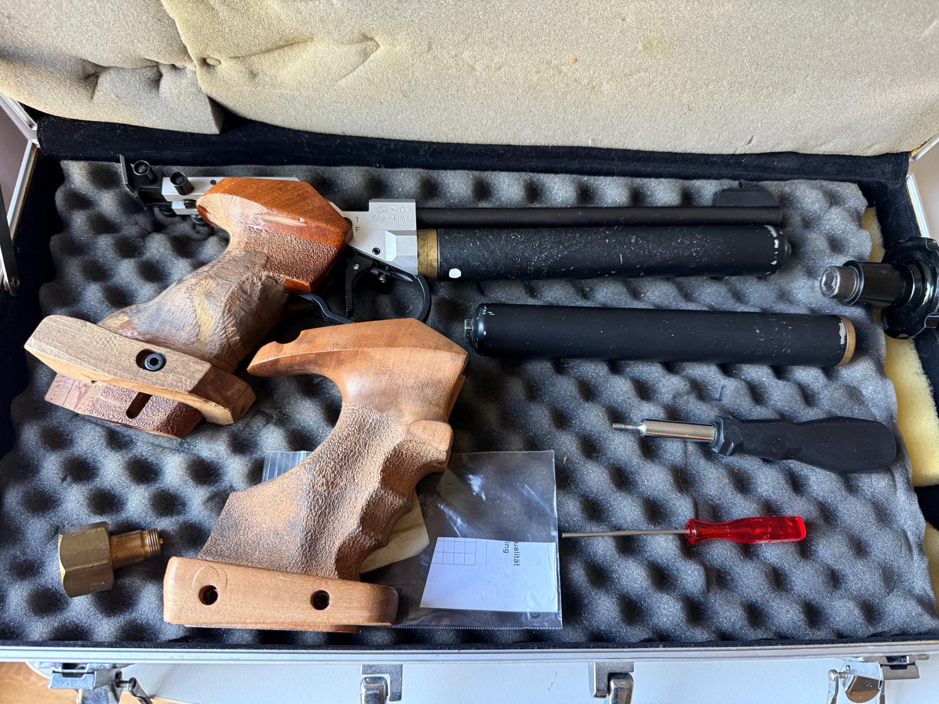 Luftpistole Walther CP2 Kal. 4,5mm, CO2, mit Zubehör vom Erstbesitzer – Bild 1