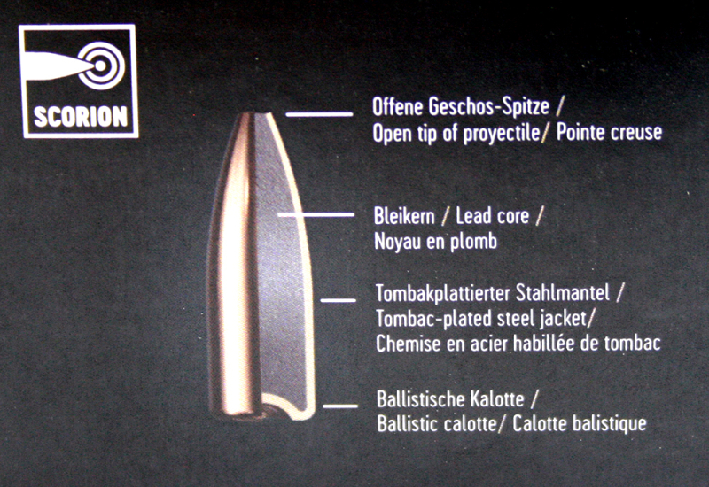 100 Stück NEUE RWS Geschosse MJ MATCH-JAGD SCORION .224 5,6mm 52gr 3,4g #2313343 Präzises Hohlspitz – Bild 1