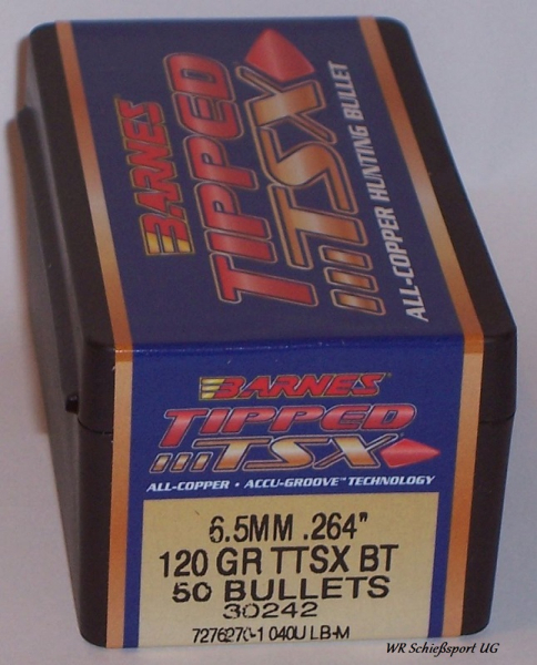 50St. BARNES 6,5mm(.264) - 120 - TTSX(Tippd Triple Shock X-Bullet) - #30242 - Versand ab 6,40€ – Bild 1