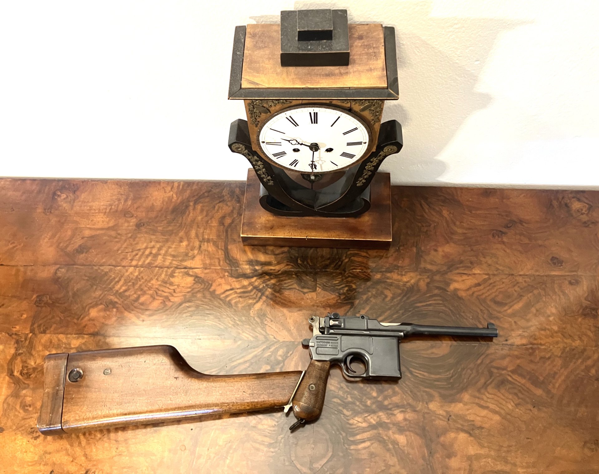 Sammlerzustand! Original Mauser Oberndorf C96 (7,63 Mauser) mit Schaft/Holster – Bild 1