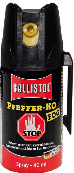 40ml Hochw. Pfefferspray K.O. FOG Sprühnebel – 11 % OC / 2,5 Mio. Scoville - Ballistol Abwehrspray – Bild 1
