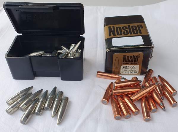 -51- Geschosse Kal..308-200 (Nosler Partition u. Vollmantel) – Bild 1