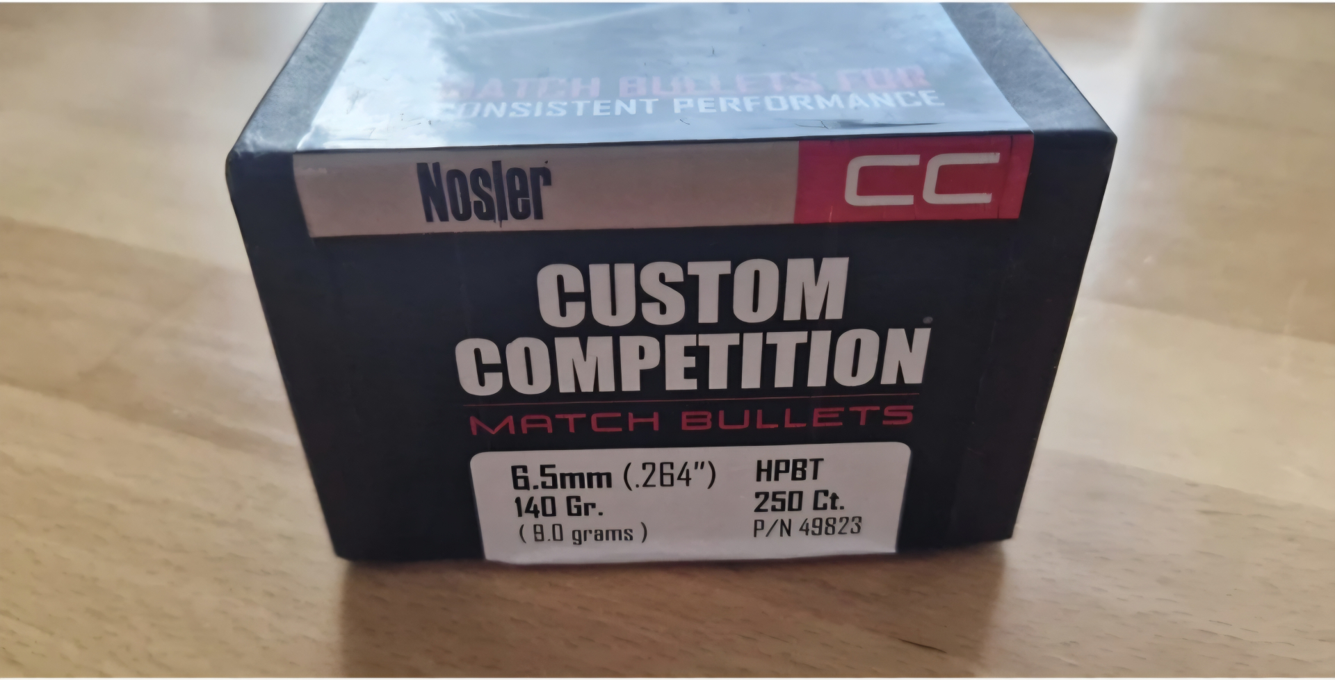 Nosler Geschosse 6,5mm .264, 140 grain Custom COMPETITION HPBT 250 Stück – Bild 1