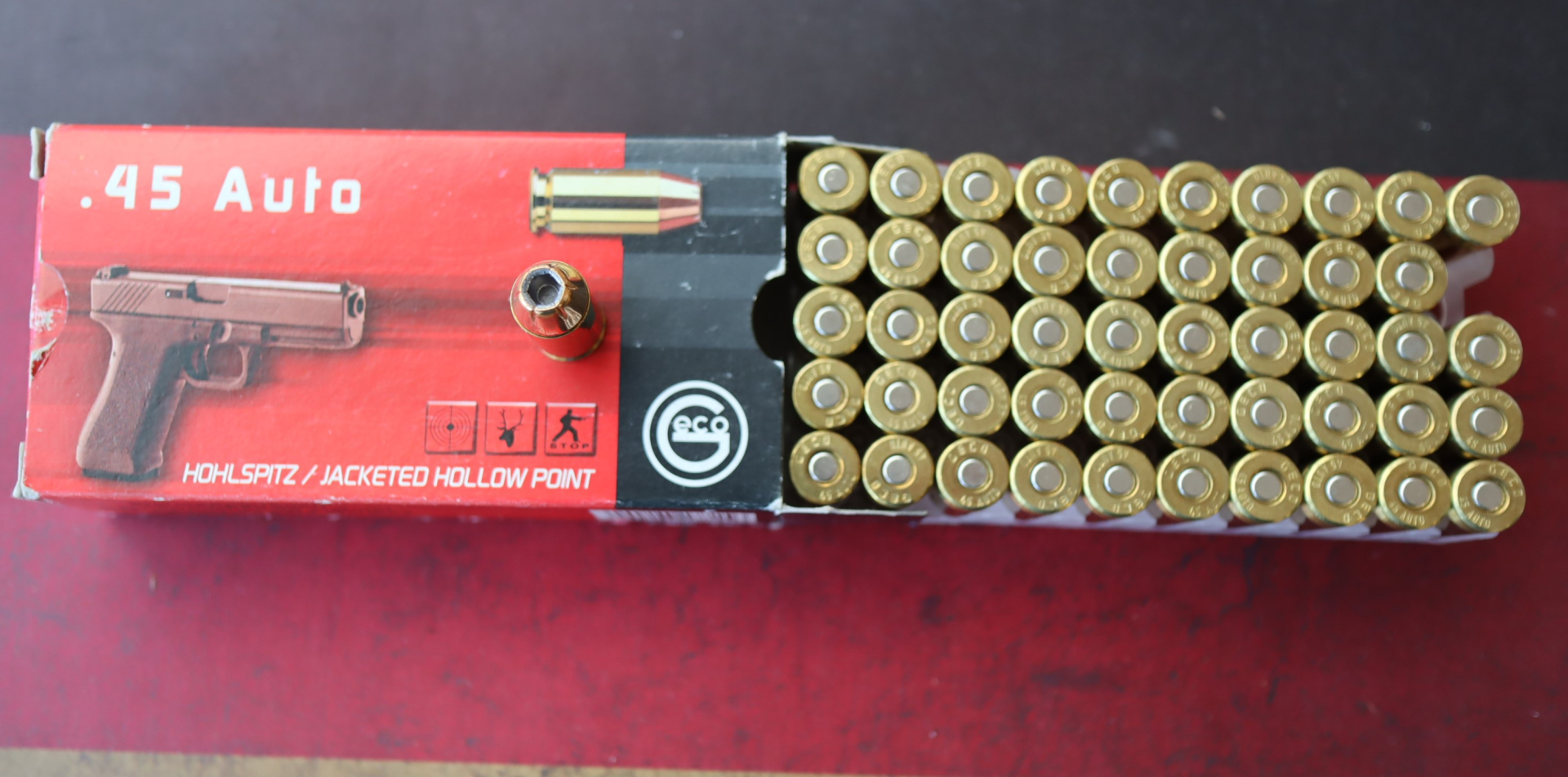 GECO Patronen .45 ACP 14,9g Hohlspitz – Bild 1