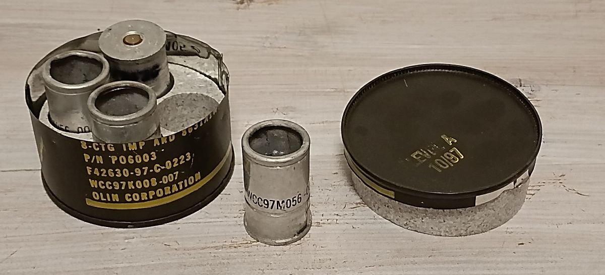 US / USA Airforce Ejektor-Patronen Schleudersitz - Olin Corporation in originaler Verpackung – Bild 1