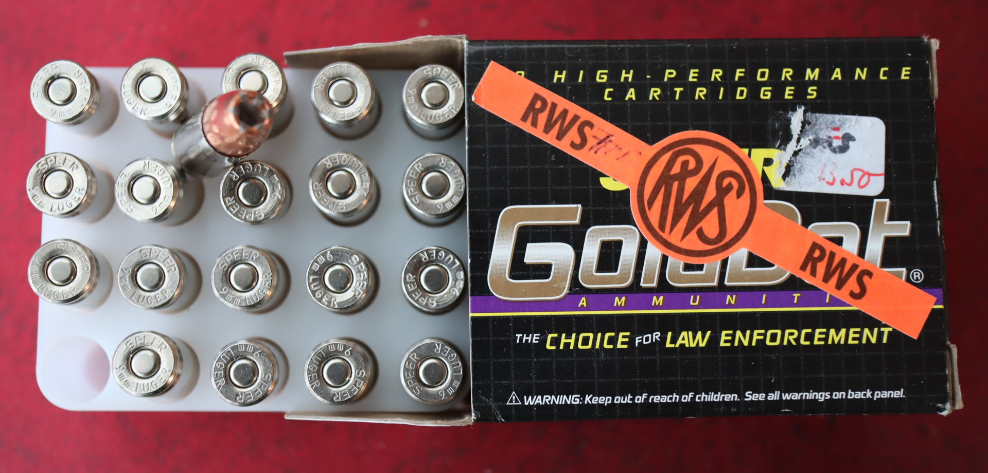 Speer 9mm Luger GD-Hohlspitzgeschoss 8,04 g/124grs. – Bild 1