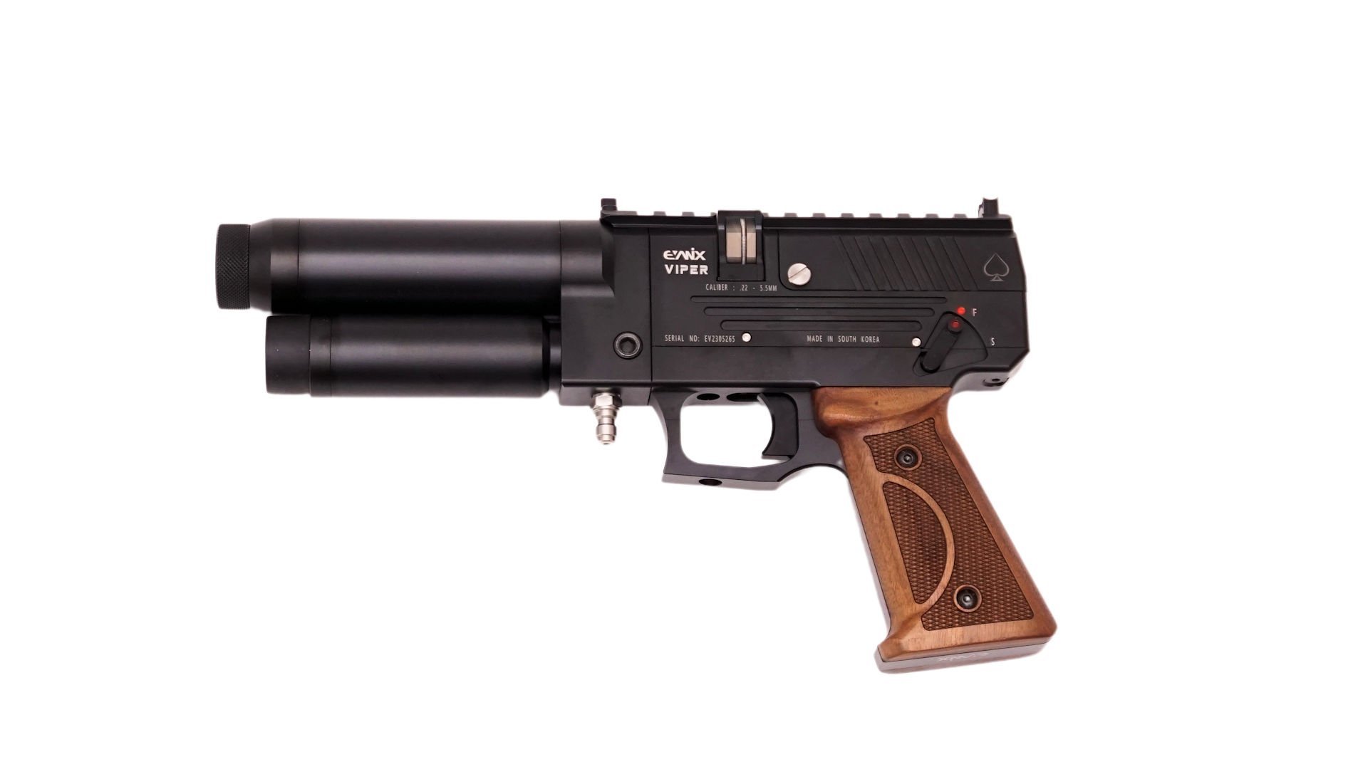 EVANIX Viper Cal .22, halbautomatische Pistole mit Schalldämpfer – Bild 1