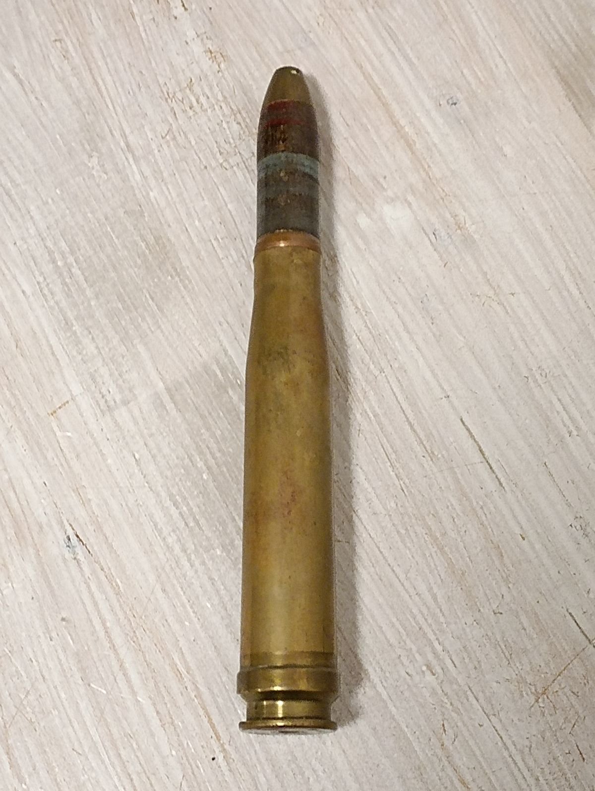 2 cm Flak Munition blauer Geschosskopf - inert – Bild 2