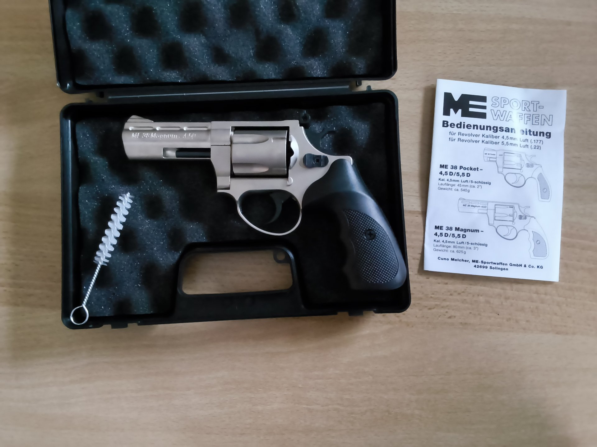 LEP Luftdruck Revolver ME 38 Magnum matt vernickelt 4,5 mm – Bild 1