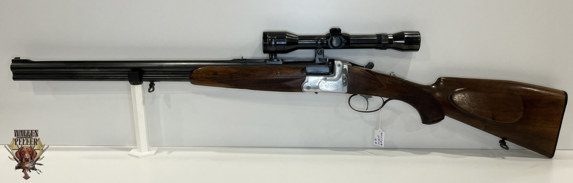 Krieghoff Modell Teck – Bockbüchsflinte – Greener-Verschluss – Nickel Marburg Supra 4x36 (SEM) – Bild 1