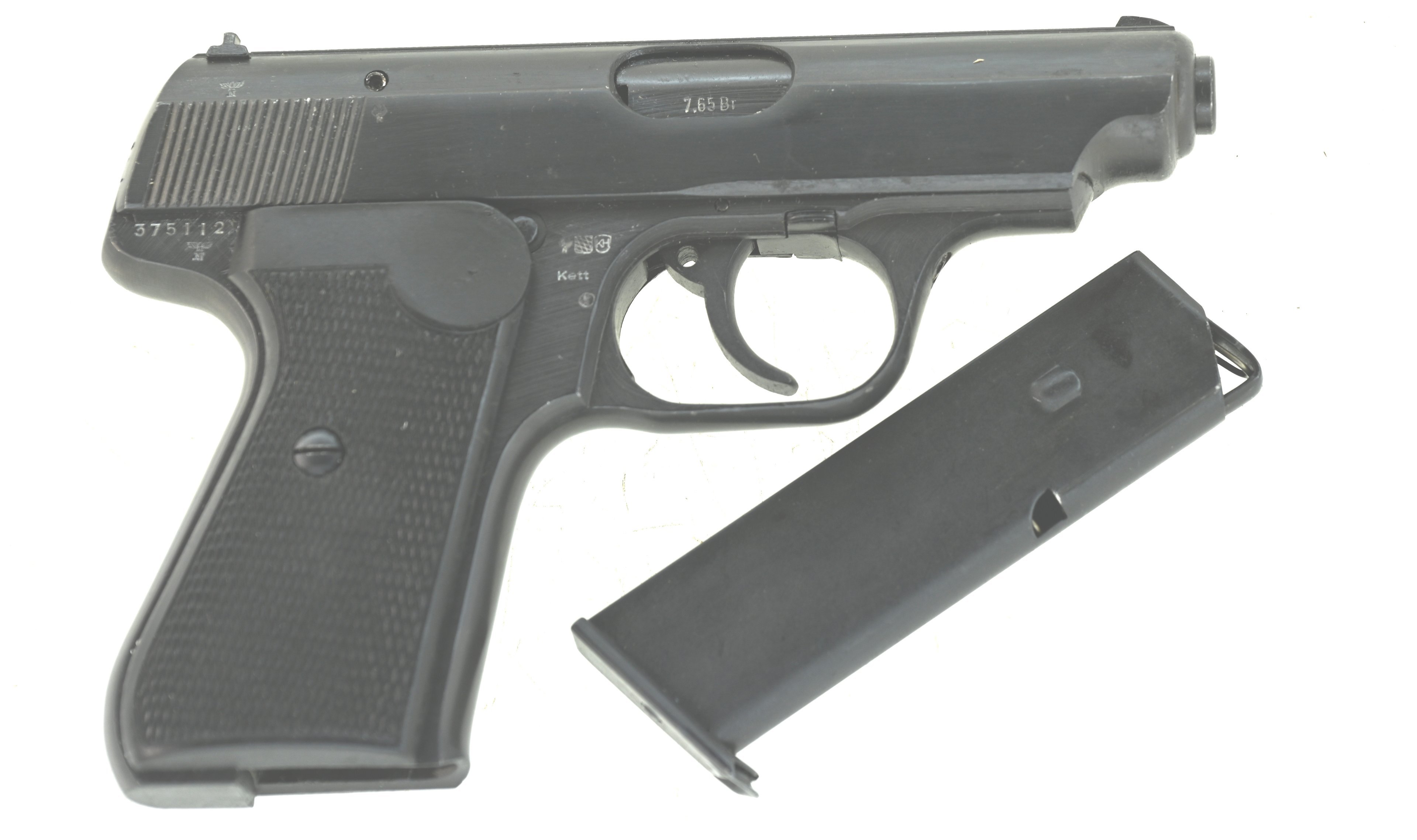 Pistole Ordonnanzwaffe Polizeipistole Wehrmacht Sauer & Sohn M 1938 Kal. 7,65 mm WaA & Polizeistern – Bild 1