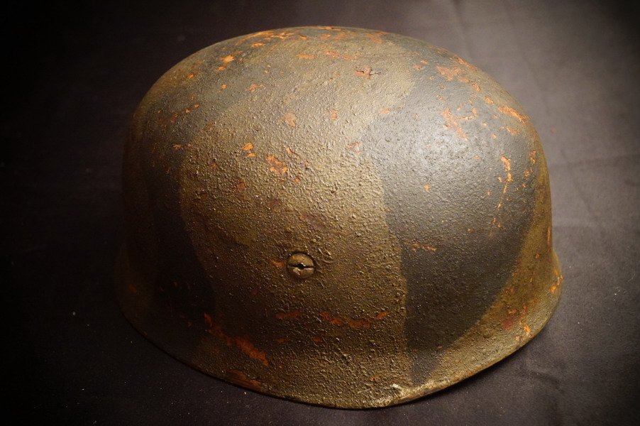 WK2 Fallschirmjäger Stahlhelm, ET71, Alufutter, PRYM, getragen – Bild 1