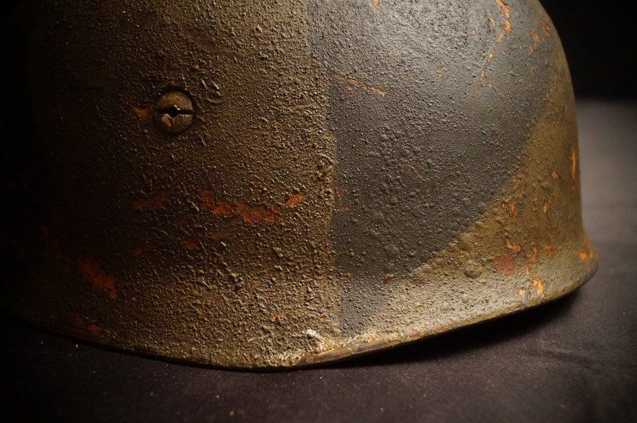 WK2 Fallschirmjäger Stahlhelm, ET71, Alufutter, PRYM, getragen – Bild 2