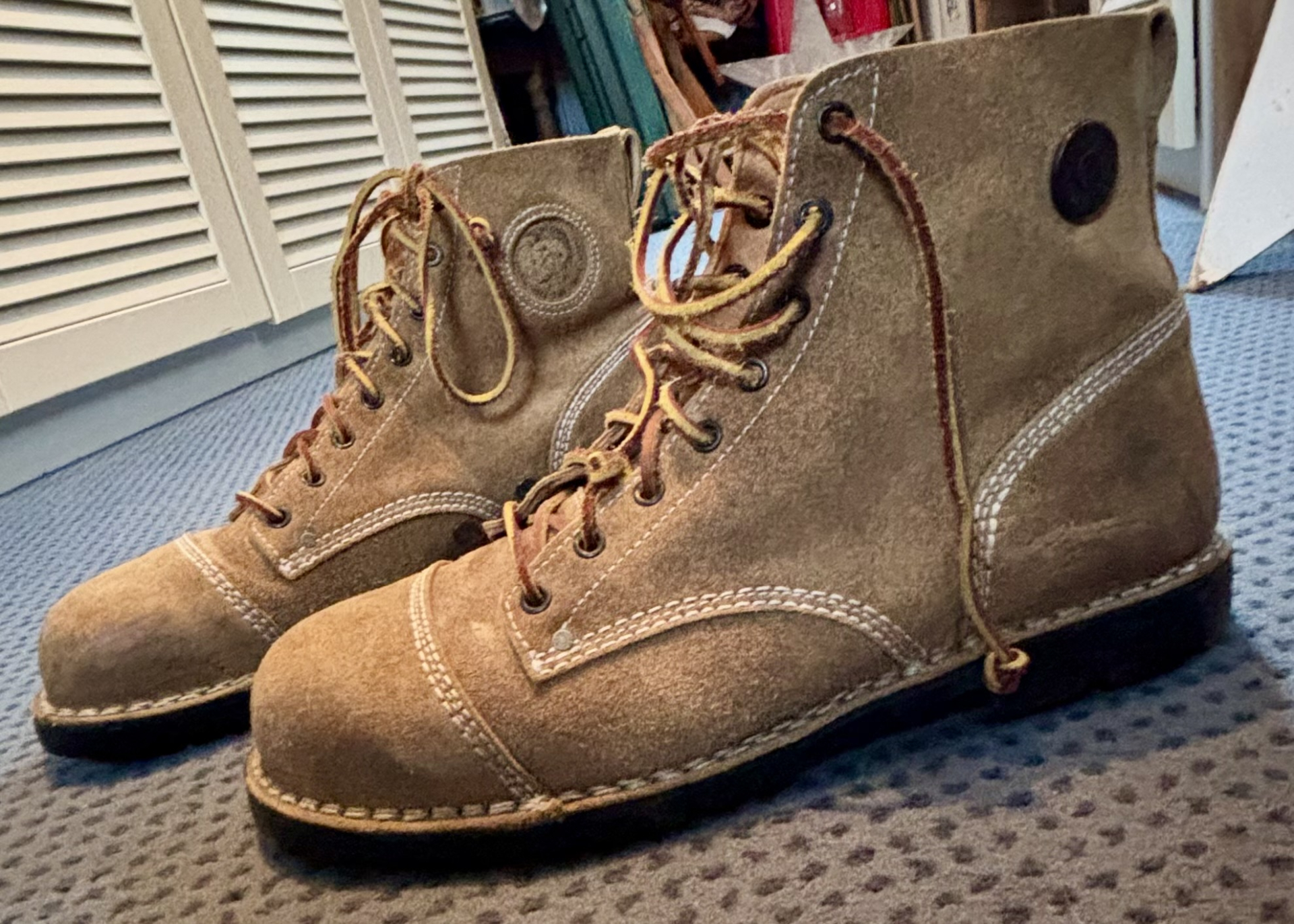 +++++ Original von DIESEL Jeans Leder Sommer und Winter Safari Jagd Boots/Stiefel AFRIKA +++++ – Bild 1