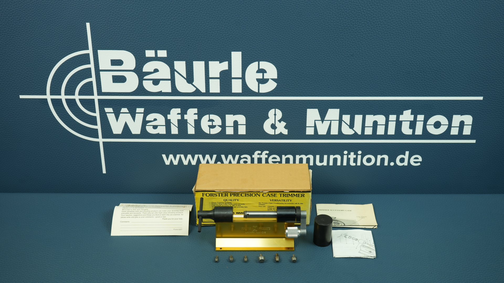 Forster Precision Case Trimmer - Komplettset mit Anleitung und OVP; Kein RCBS, Lyman, Hornady – Bild 1