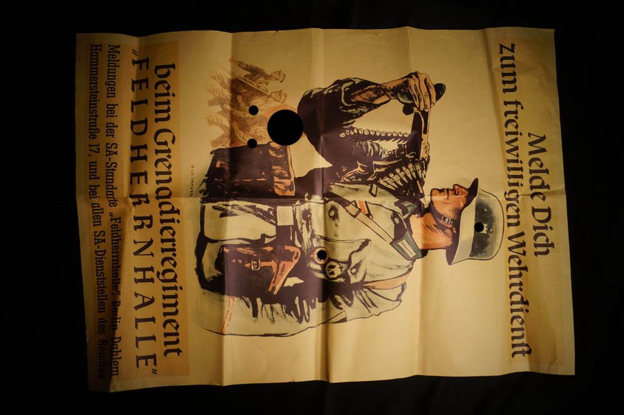 Altes MG34 Plakat, Riesig groß !!! Grenadier Rgt., kein UV leuchten, alt, WK2 – Bild 1