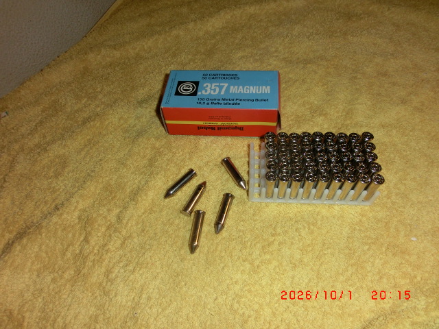 .357 Magnum Vollmantel Revolverpatronen – Bild 1
