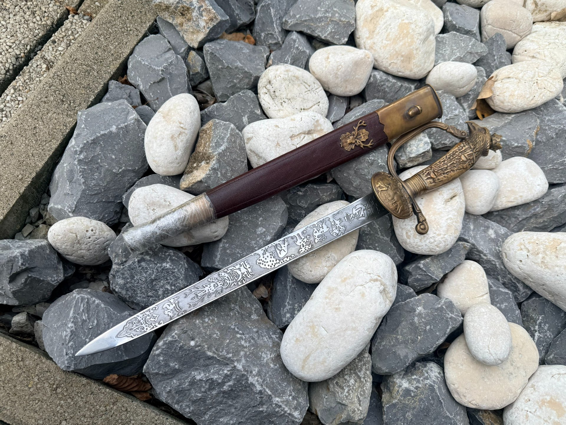 Hirschfänger Zwilling Solingen Deutsche Jägerschaft, k. Dolch Degen Säbel – Bild 4