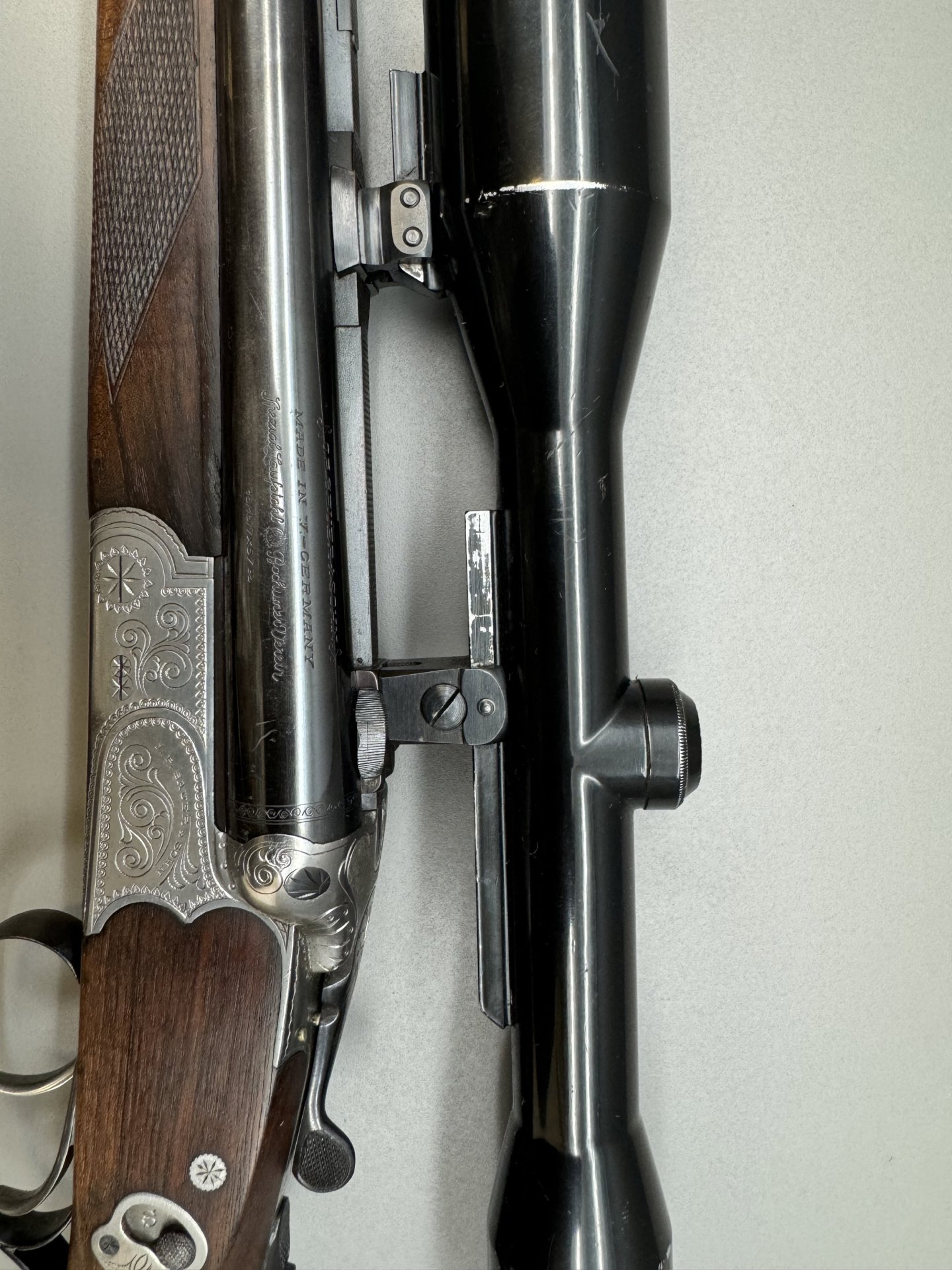 Drilling J.P. Sauer & Sohn 16/70 – 7x57R mit Zeiss Diatal-D 6x42 + Einstecklauf .22 lfB – Bild 6