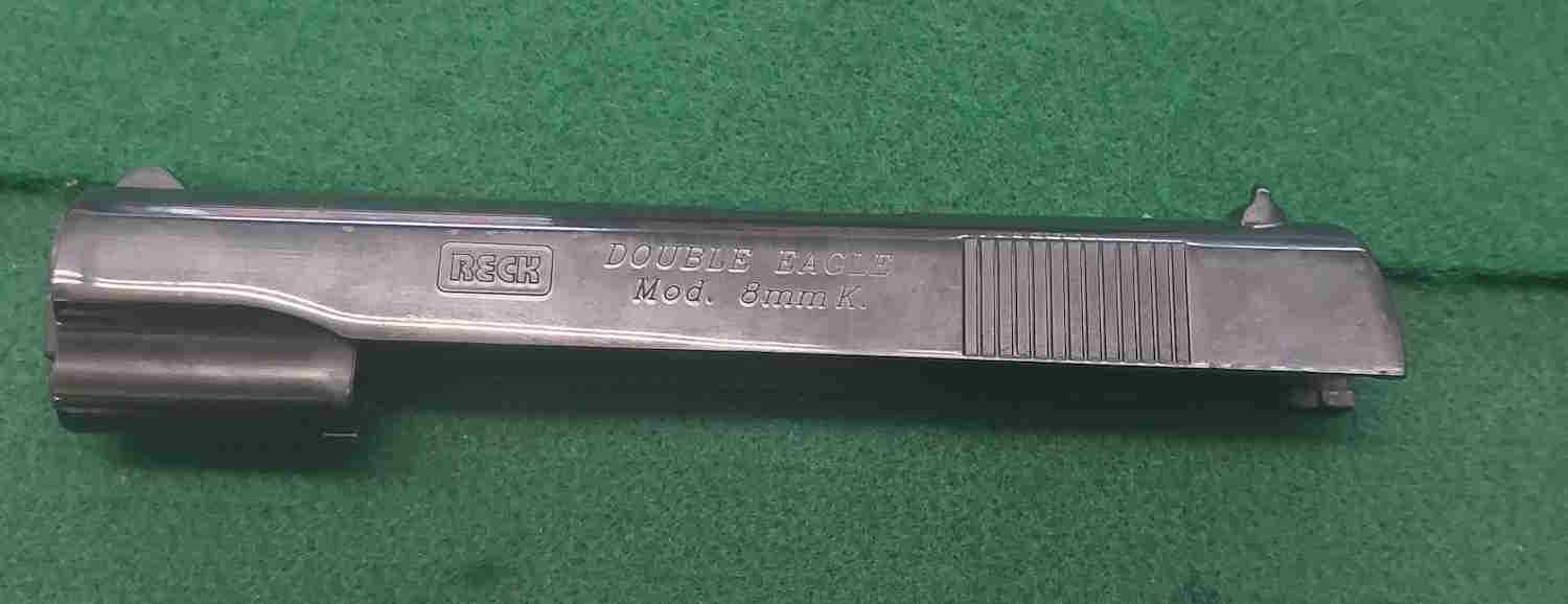 Verschluss (Schlitten) Reck Double Eagle (lange Ausführung) Mod. 8mm K. Kal. 8mmK PTB: 513 – Bild 1
