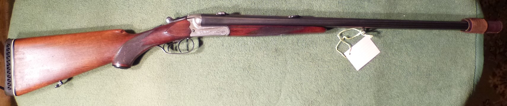 Doppelflinte Kal. 12/70 Simson aus Suhl mit spiegelblanken Läufen und fester Suhler Einhakmontage – Bild 1
