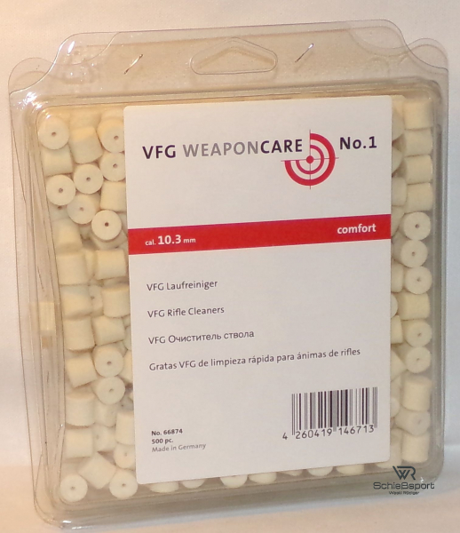 500St. VFG Reinigungsfilze - Comfort - Kal. 10,3mm - .416 Rem.Mag - .41 Long Colt - .40S&W - #66874 – Bild 1