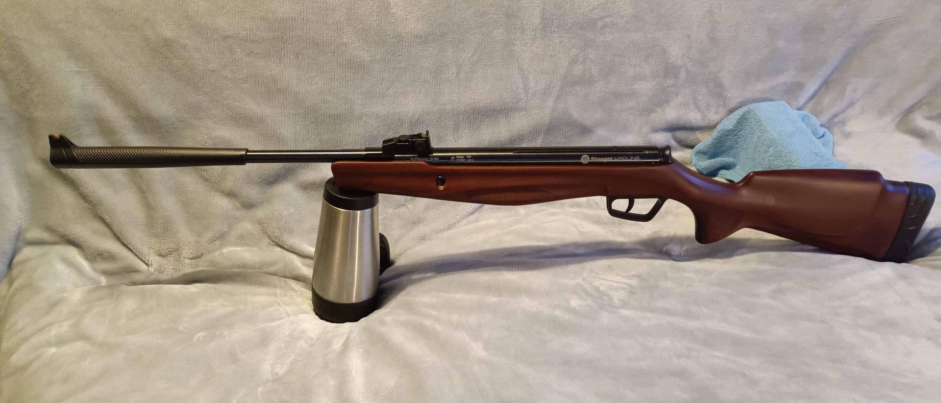 Kinicklauf Luftgewehr Stoegern RX 5 mit Holzschaft und Futteral – Bild 1