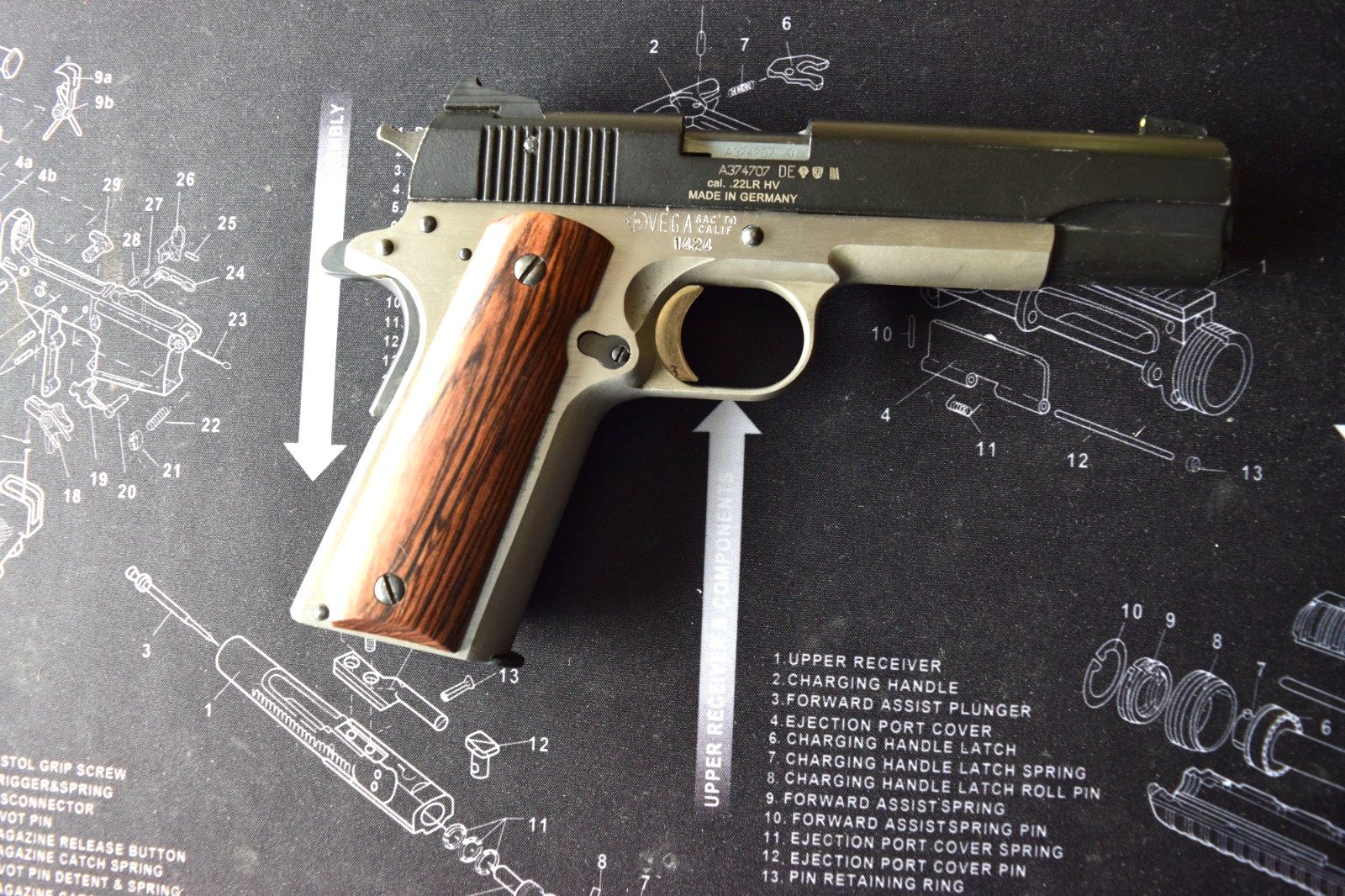 GSG 1911 mit VEGA Stahlgriffstück 22 lr. – Bild 2