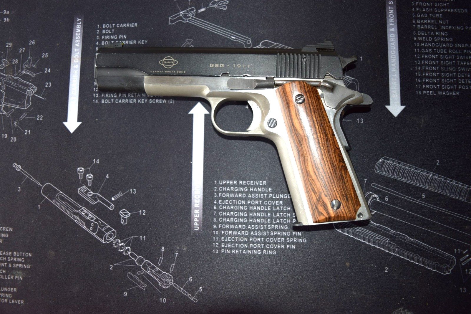 GSG 1911 mit VEGA Stahlgriffstück 22 lr. – Bild 1