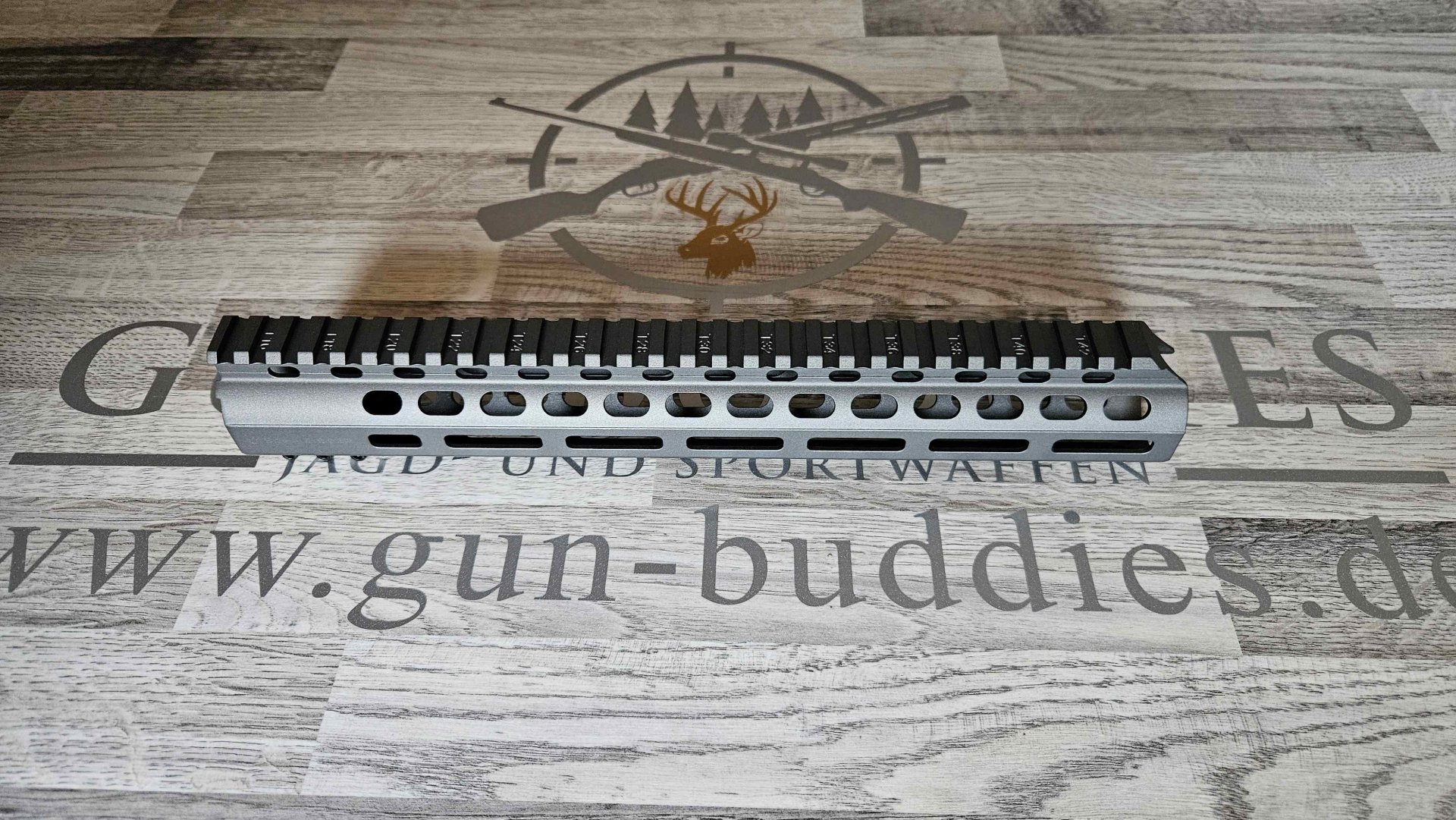 Neuware vom Fachhandel - Schmeisser AR15 Slim-Line Handschutz mittel 310mm in Cerakote Grey – Bild 1
