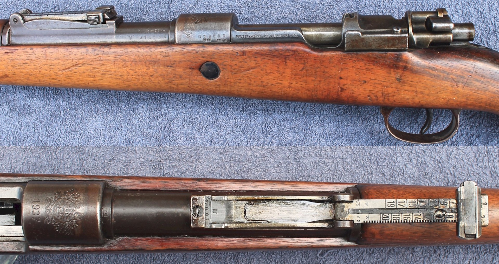 Mauser Karabiner 98k 1937 Portugal (Modell 937-A) Kal. 8x57IS - nummerngleich - guter Lauf – Bild 3