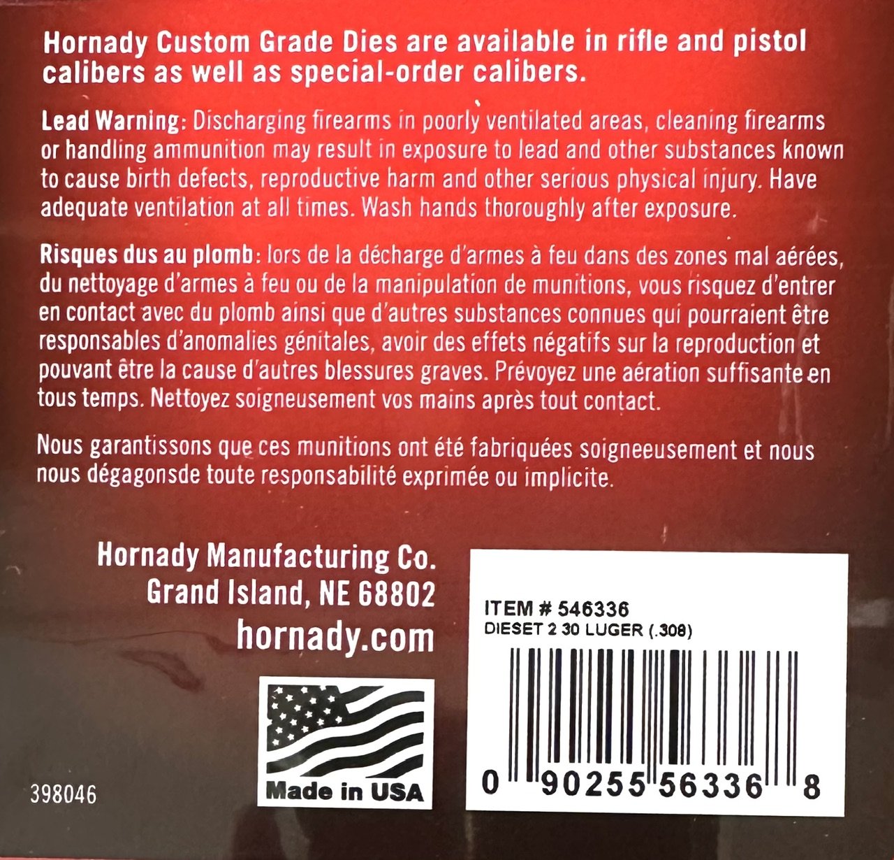 Hornady Matritzensatz, Kal. 7,65/.30 Luger, Neuwertig – Bild 4