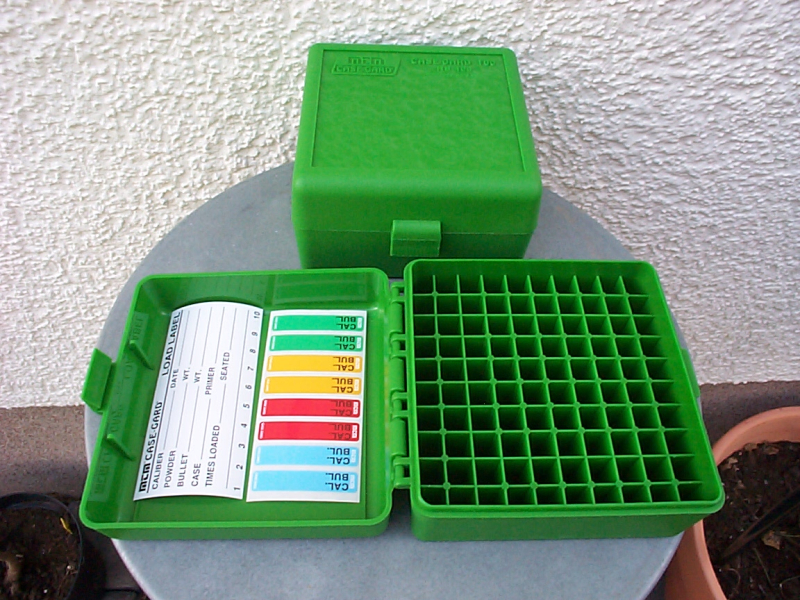 "Mit Scharnier"MTM CASE-GARD RS-100er Patronenbox .222/223 Rem, 6x47,.204 Ruger,.222 Rem.Mag Grün – Bild 1